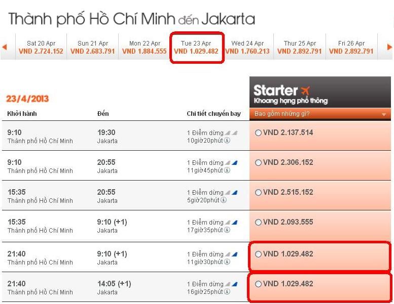 Vé máy bay giá rẻ đi jakarta (Indonesia)