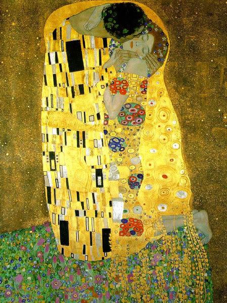 Gustav Klimt `The Kiss'  QUALITY CANVAS PRINT A2 Art - Picture 1 of 1