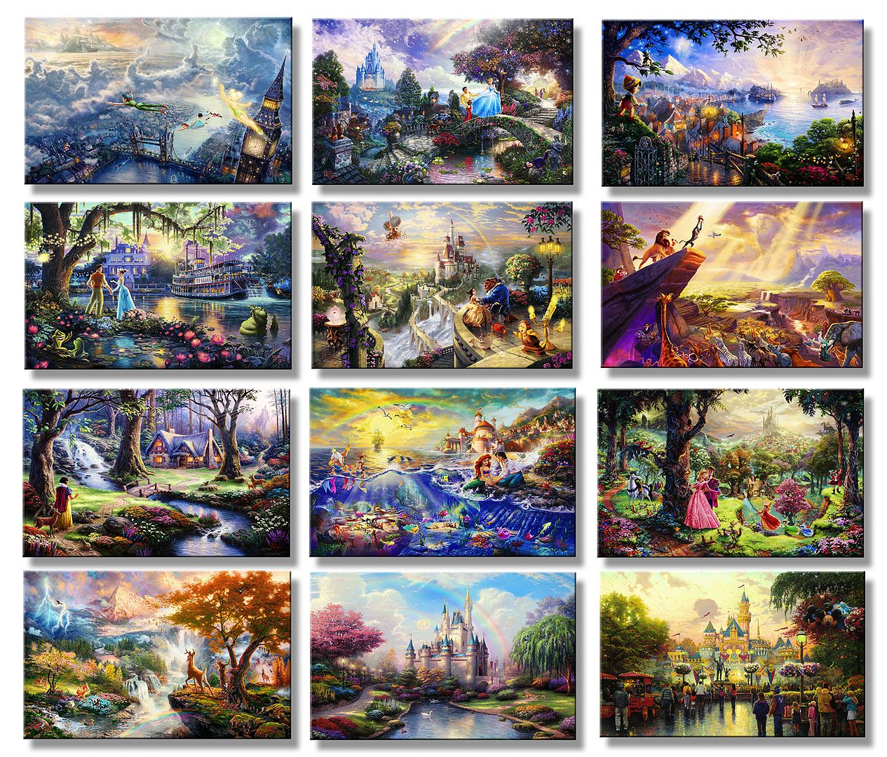 Thomas Kinkade Disney Dreams Complete Collection Of Canvas Prints