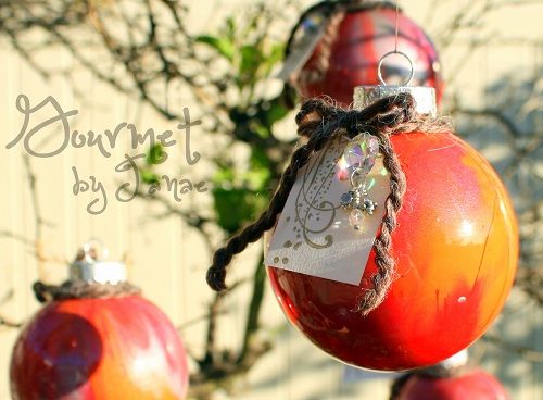 DIY Marbled Globe Christmas Ornaments - Gourmet by Janae