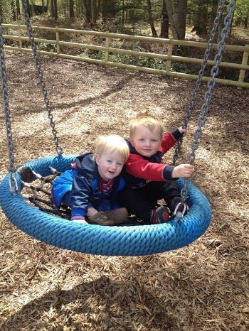 boys on a swing