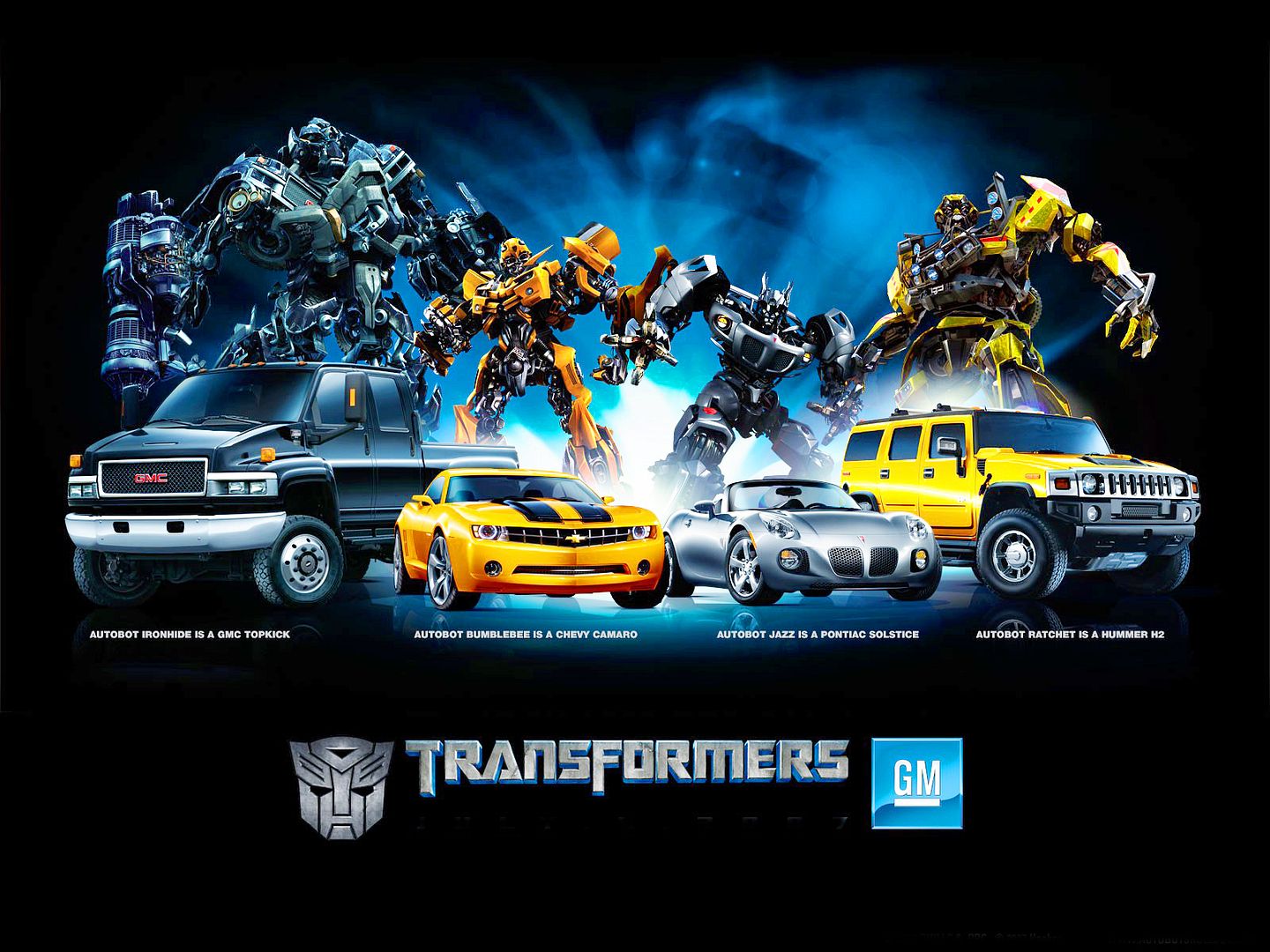 Transformers Autobots- Canvas print movie poster - A4 optimus Bumble ...