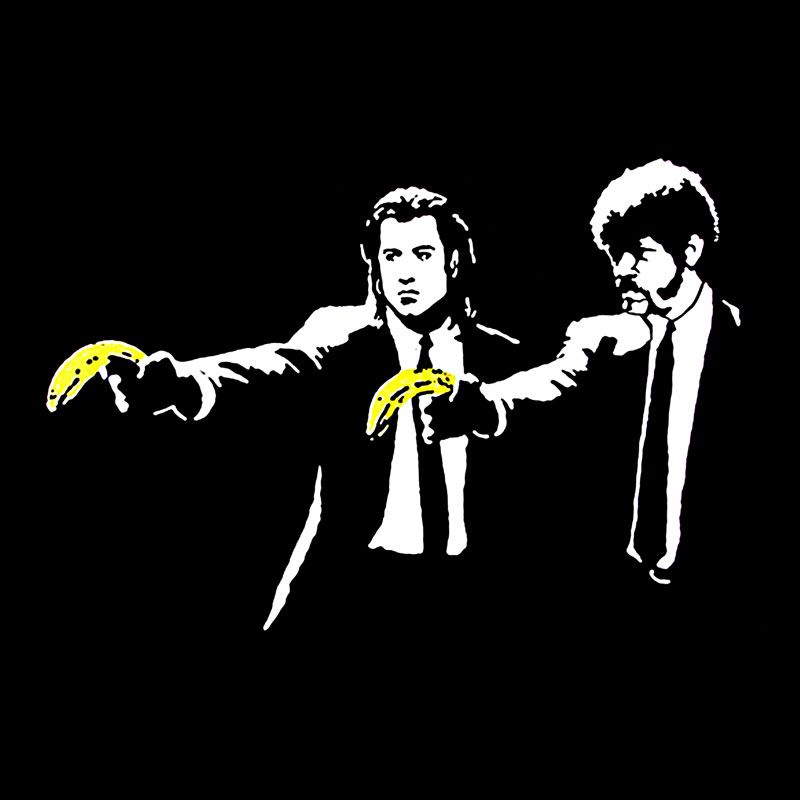 BANKSY Pulp Fiction Banana CANVAS PRINT poster Graffiti Art 24