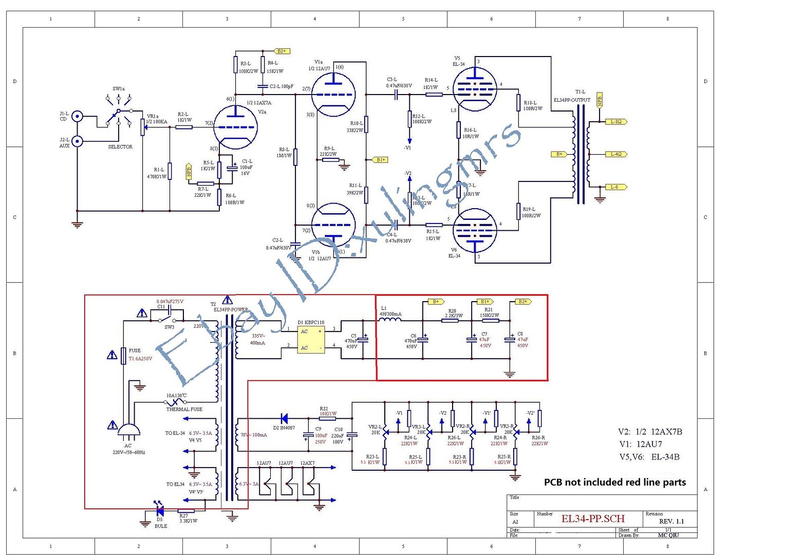 Cayin cs 100a схема