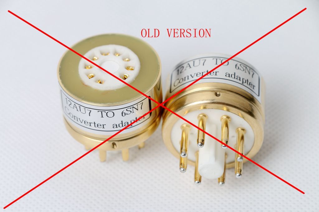 1pcs Gold plated 12AU7 12AX7 to 6SL7 6SN7 Tube Converter Adapter Socket D